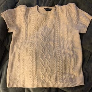 Dorothy Perkins short sleeve cream sweater